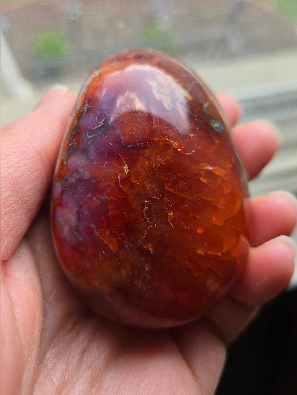 Carnelian Palm Stone